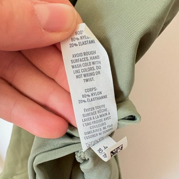 Aerie Wrap One Piece Swimsuit Bathing Suit Olive Green Sz Small - Picture 9 of 9
